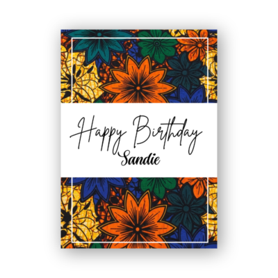 Ankara Print Birthday Card