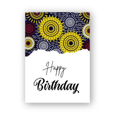 Ankara Fabric Birthday Card