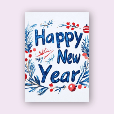 New Year wishes card