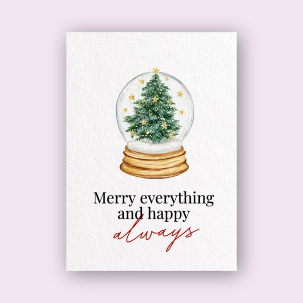 Printed Christmas card