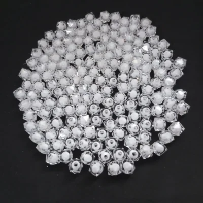 White Crystal Glass Beads 10mm Pack