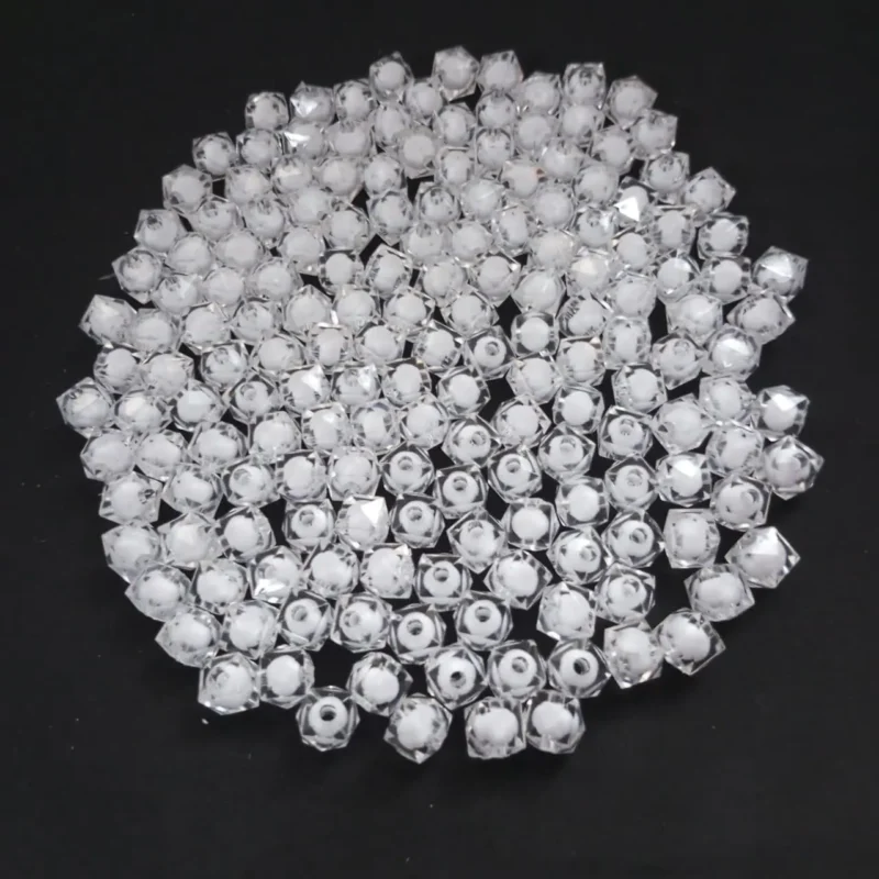 White Crystal Glass Beads 10mm Pack
