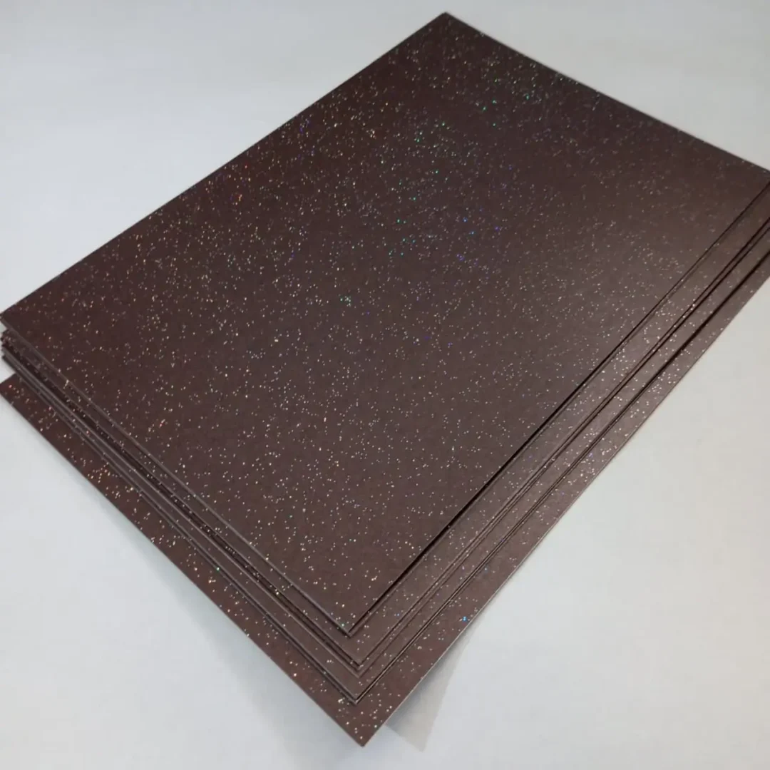 A4 Embossed Paper Shiny Brown