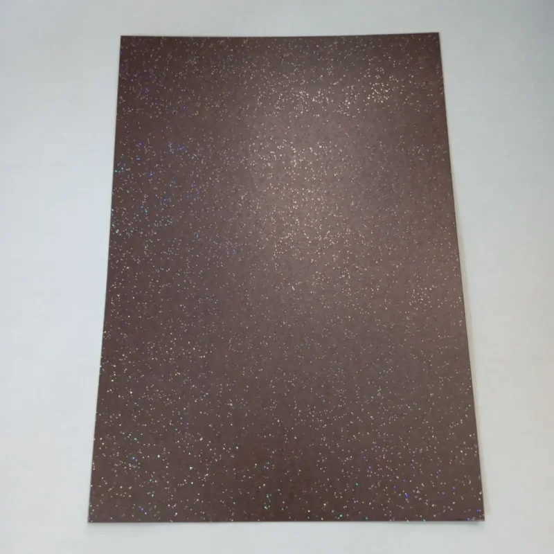 A4 Embossed Paper Shiny Brown