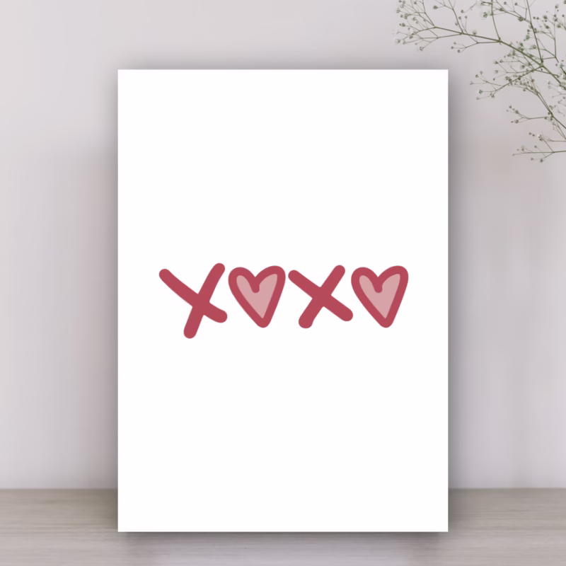 XOXO Valentine Card