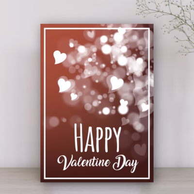 Minimalist Gold Heart Valentine’s Card